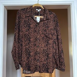 NWT Leopard Blouse
